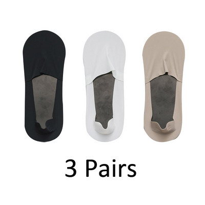 3 paari Suvised vabaaja meeste sokid Nähtamatud õhukesed madala lõikega sokid hingavad No Show Silikoonist Libisemiskindlad sokid Puuvillane Alt Imab higi