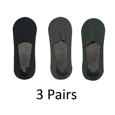 3 paari Suvised vabaaja meeste sokid Nähtamatud õhukesed madala lõikega sokid hingavad No Show Silikoonist Libisemiskindlad sokid Puuvillane Alt Imab higi