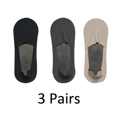 3 paari Suvised vabaaja meeste sokid Nähtamatud õhukesed madala lõikega sokid hingavad No Show Silikoonist Libisemiskindlad sokid Puuvillane Alt Imab higi