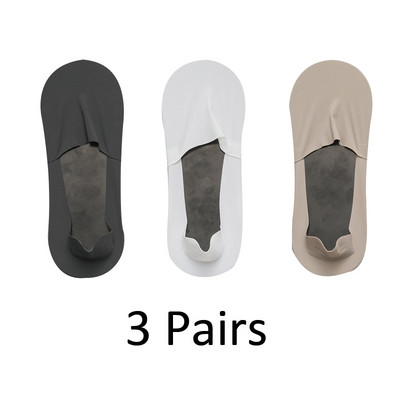 3 paari Suvised vabaaja meeste sokid Nähtamatud õhukesed madala lõikega sokid hingavad No Show Silikoonist Libisemiskindlad sokid Puuvillane Alt Imab higi