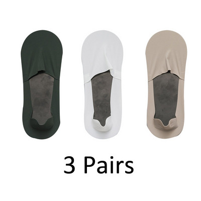 3 paari Suvised vabaaja meeste sokid Nähtamatud õhukesed madala lõikega sokid hingavad No Show Silikoonist Libisemiskindlad sokid Puuvillane Alt Imab higi