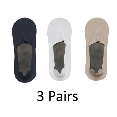 3 paari Suvised vabaaja meeste sokid Nähtamatud õhukesed madala lõikega sokid hingavad No Show Silikoonist Libisemiskindlad sokid Puuvillane Alt Imab higi