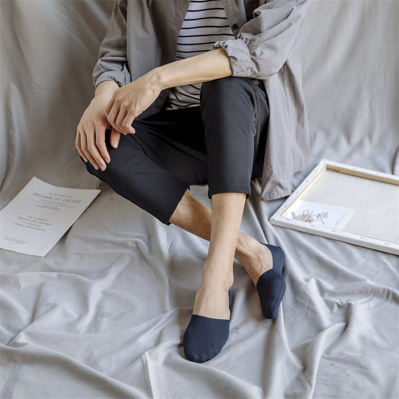 3 paari Suvised vabaaja meeste sokid Nähtamatud õhukesed madala lõikega sokid hingavad No Show Silikoonist Libisemiskindlad sokid Puuvillane Alt Imab higi