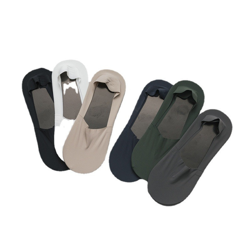 3 paari Suvised vabaaja meeste sokid Nähtamatud õhukesed madala lõikega sokid hingavad No Show Silikoonist Libisemiskindlad sokid Puuvillane Alt Imab higi