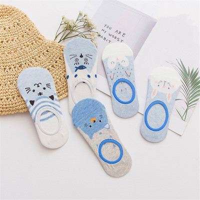 2023-as új 5 pár/tétel sekély láthatatlan zokni Női tömör bokazokni készletben Légáteresztő súrlódásgátló zokni 35-41 Dropshipping