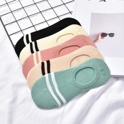 2023-as új 5 pár/tétel sekély láthatatlan zokni Női tömör bokazokni készletben Légáteresztő súrlódásgátló zokni 35-41 Dropshipping