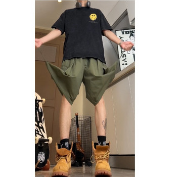 2024 Летни висококачествени мъжки армейски зелени шорти с големи джобове Свободни широки панталони Ежедневни панталони Работно облекло Панталони Капри