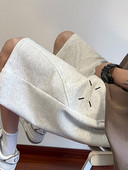 Vabaaja lühikesed püksid Meeste Tänav Vintage avara mood tikandiga lühikesed püksid Mees 2024 Suvine kõrge vöökohaga nöör Korea tänavarõivaste poiss