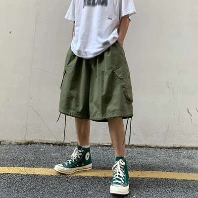 Pantaloni scurți lați pentru bărbați Pantaloni scurți oversize vintage pentru bărbați pentru îmbrăcăminte de vară Bermude sport pentru bărbați Pantaloni cargo pentru antrenament alergare
