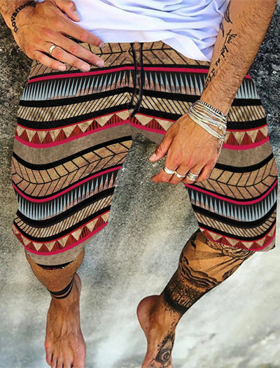 Pantaloni de plajă pentru bărbați Pantaloni scurți imprimați 3D cu granule retro Pantaloni scurți respirabili de vară pentru bărbați Pantaloni scurți de fitness pentru stradă Pantaloni scurți pentru bărbați