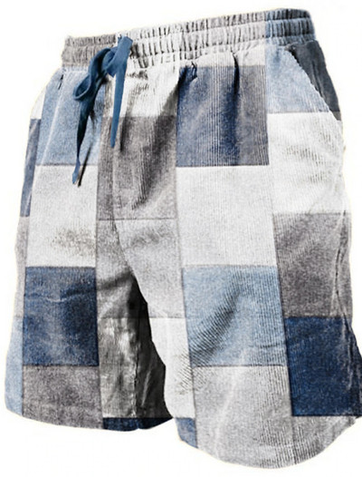 Pantaloni de plajă pentru bărbați Pantaloni scurți imprimați 3D cu granule retro Pantaloni scurți respirabili de vară pentru bărbați Pantaloni scurți de fitness pentru stradă Pantaloni scurți pentru bărbați