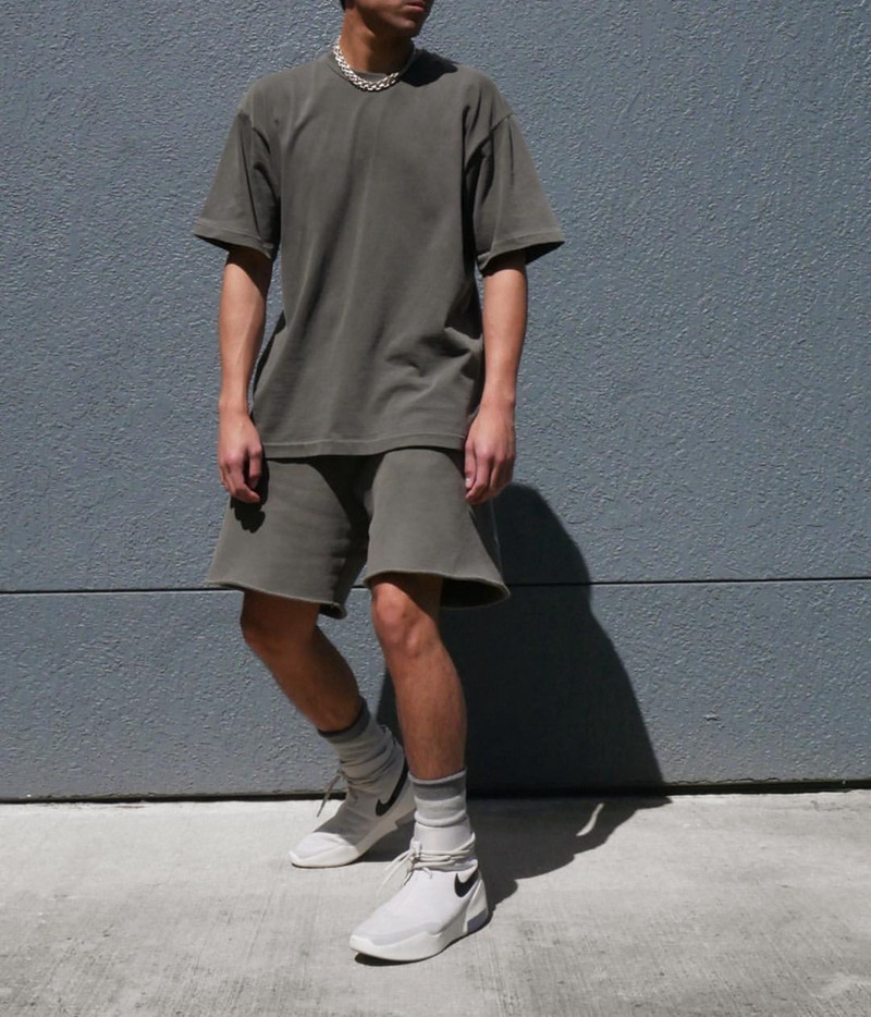 Meeste puuvillased lühikesed püksid, paksud suvised Kanye hallid lääne tänavarõivad, treenimine, jooksmine, meeste vabaaja hip-hop, lahtised spordipüksid