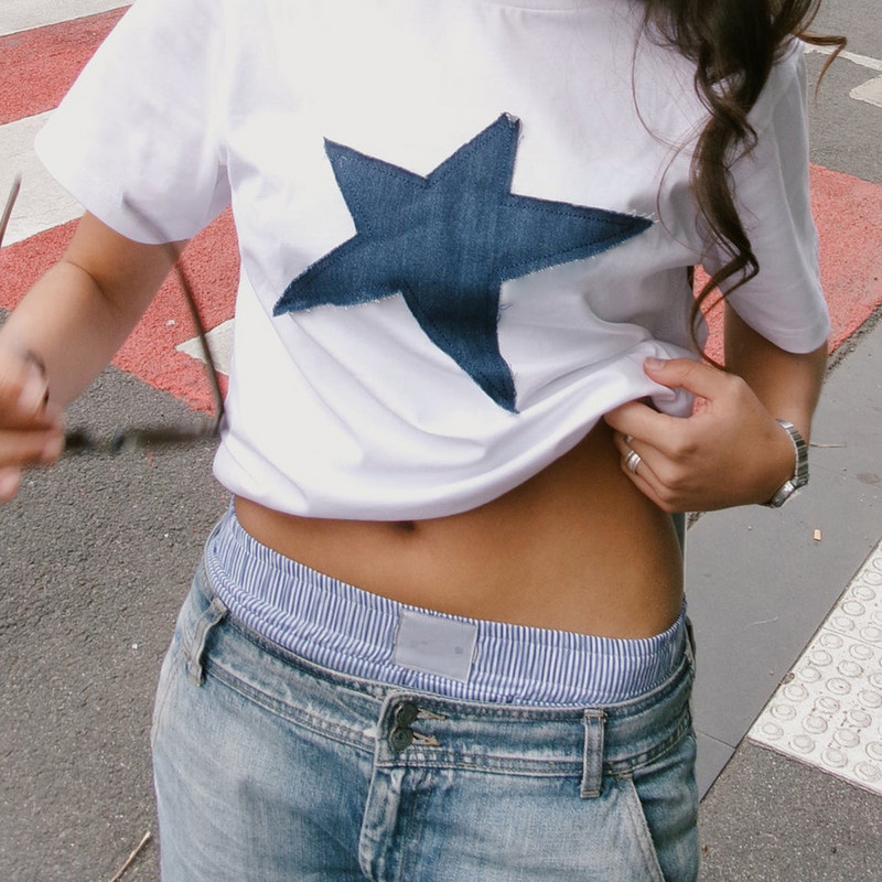 Combhasaki női Y2K alkalmi Cleanfit csíkos mintás rugalmas szalag, alacsony derék, laza szabás Esztétikus társalgó rövidnadrág Boxer Utcai ruházat