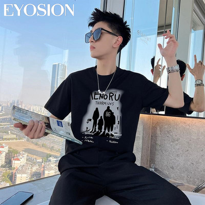 Meeste T-särk Vintage lühikeste varrukatega särk Graafiline T-särk Suvine hip-hop tänavarõivad Harajuku riided lahtised särgid, suur suurus 5XL