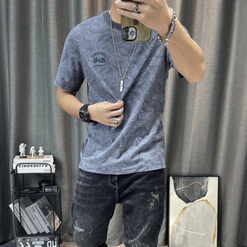 Tricouri pentru bărbați, vară, cu mâneci scurte, îmbrăcăminte estetică, din bumbac de înaltă calitate, cămașă 5xl ST pentru bărbați