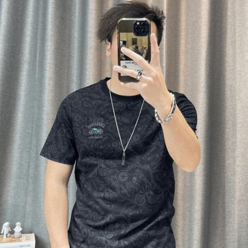 Tricouri pentru bărbați, vară, cu mâneci scurte, îmbrăcăminte estetică, din bumbac de înaltă calitate, cămașă 5xl ST pentru bărbați