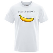 Tricouri pentru bărbați cu imprimeu Dolce & Banana Topuri respirabile, supradimensionate, confortabile, tricou cu mânecă scurtă, pentru bărbați, S-XXXL, cămăși