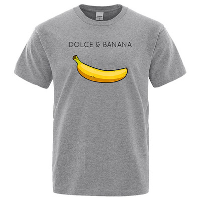 Tricouri pentru bărbați cu imprimeu Dolce & Banana Topuri respirabile, supradimensionate, confortabile, tricou cu mânecă scurtă, pentru bărbați, S-XXXL, cămăși