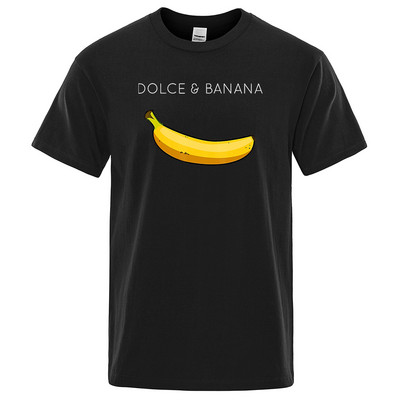 Tricouri pentru bărbați cu imprimeu Dolce & Banana Topuri respirabile, supradimensionate, confortabile, tricou cu mânecă scurtă, pentru bărbați, S-XXXL, cămăși