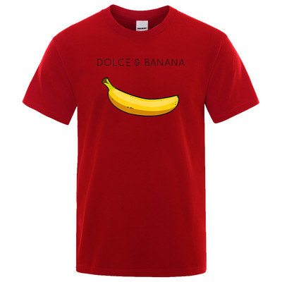 Tricouri pentru bărbați cu imprimeu Dolce & Banana Topuri respirabile, supradimensionate, confortabile, tricou cu mânecă scurtă, pentru bărbați, S-XXXL, cămăși