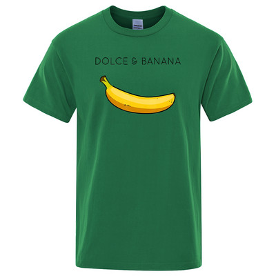 Tricouri pentru bărbați cu imprimeu Dolce & Banana Topuri respirabile, supradimensionate, confortabile, tricou cu mânecă scurtă, pentru bărbați, S-XXXL, cămăși
