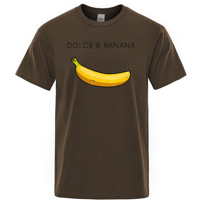 Tricouri pentru bărbați cu imprimeu Dolce & Banana Topuri respirabile, supradimensionate, confortabile, tricou cu mânecă scurtă, pentru bărbați, S-XXXL, cămăși