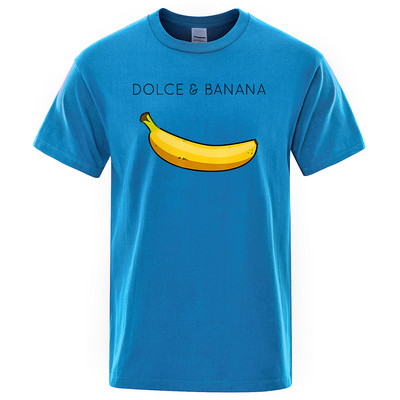 Tricouri pentru bărbați cu imprimeu Dolce & Banana Topuri respirabile, supradimensionate, confortabile, tricou cu mânecă scurtă, pentru bărbați, S-XXXL, cămăși
