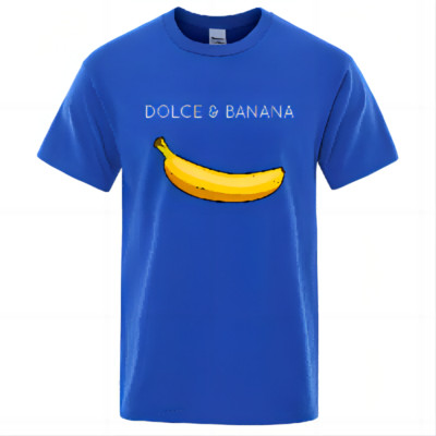 Tricouri pentru bărbați cu imprimeu Dolce & Banana Topuri respirabile, supradimensionate, confortabile, tricou cu mânecă scurtă, pentru bărbați, S-XXXL, cămăși