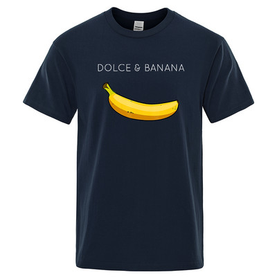 Tricouri pentru bărbați cu imprimeu Dolce & Banana Topuri respirabile, supradimensionate, confortabile, tricou cu mânecă scurtă, pentru bărbați, S-XXXL, cămăși