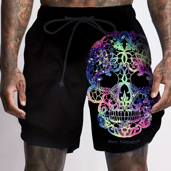 Нови 3D отпечатани мъжки спортни ежедневни хип-хоп готини шорти, летни плажни шорти, голям размер S-5XL