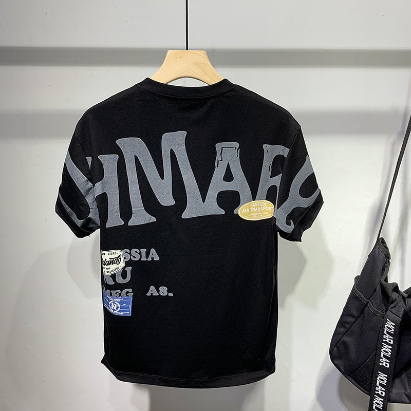 Tricou pentru bărbați Bumbac fierbinte Nou în vară Top alb Îmbrăcăminte din poliester Imprimat Tricouri pentru bărbați Anime Streetwear O gât Galben V Gym