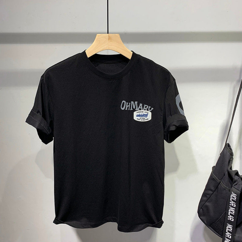 Tricou pentru bărbați Bumbac fierbinte Nou în vară Top alb Îmbrăcăminte din poliester Imprimat Tricouri pentru bărbați Anime Streetwear O gât Galben V Gym