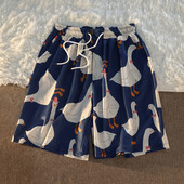 Nyári utcai ruházat rövid melegítőnadrágok Harajuku Hip Hop Goose Full Print Alkalmi rövidnadrágok Férfi Ins Laza pár Hawaii Beach Shorts