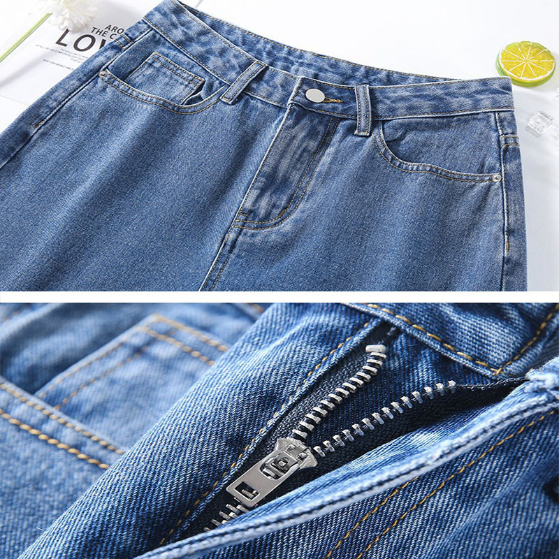 Naiste teksapüksid 2024 Suvised vintage tänavarõivad Naiste kõrge vöökohaga laia säärega sirged lühikesed püksid, ühevärvilised naiste teksapüksid