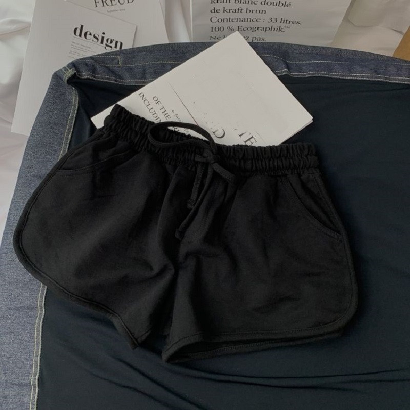 3 színű Női rövidnadrág Elasztikus derékbő, rövid nadrág Alkalmi lány kültéri pamut rövidnadrág Női nyári rövidnadrág S-3XL