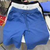 Ljetne nove muške sportske kratke hlače Pamuk, mekane muške uzice za struk, labave jednobojne, prozračne, brzo sušeće ležerne ljetne kratke hlače