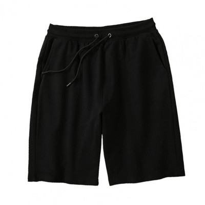 Ljetne nove muške sportske kratke hlače Pamuk, mekane muške uzice za struk, labave jednobojne, prozračne, brzo sušeće ležerne ljetne kratke hlače