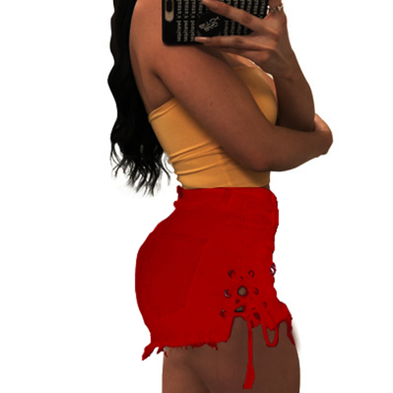 Ljeto 2024. Nove ženske traper kratke hlače s poderanim zavojima u 6 boja, modne seksi elastične kratke traperice, ženska odjeća S-2XL