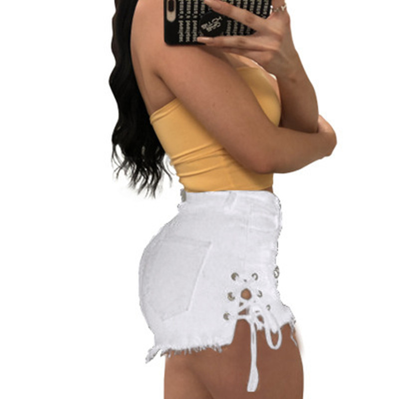 Ljeto 2024. Nove ženske traper kratke hlače s poderanim zavojima u 6 boja, modne seksi elastične kratke traperice, ženska odjeća S-2XL