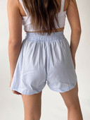 Ženske modne široke kratke hlače s prugama, kratke hlače s visokim elastičnim strukom, ljetne ležerne kratke hlače