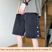 Muške ljetne tanke kratke hlače široke ravne prepone trendi ležerne trendi hlače s kopčom s pet točaka pamučni materijal