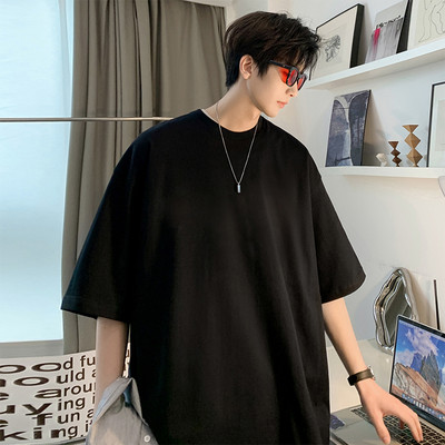 Tricouri albe super moi de vară pentru bărbați, tricou cu mânecă scurtă din bumbac, haine de stradă, tricou de bază, ocazional, maiuri S-XXXXXL Plus