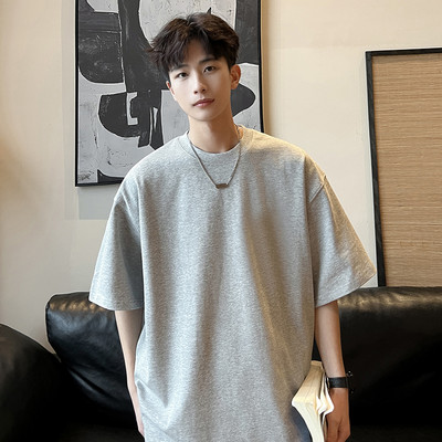 Tricouri albe super moi de vară pentru bărbați, tricou cu mânecă scurtă din bumbac, haine de stradă, tricou de bază, ocazional, maiuri S-XXXXXL Plus