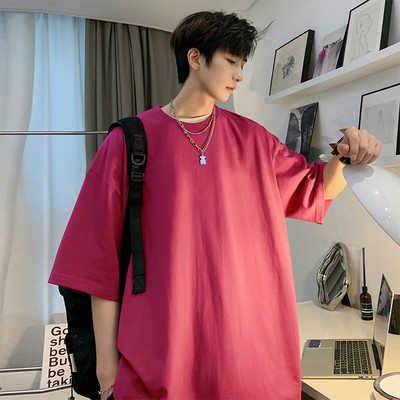 Tricouri albe super moi de vară pentru bărbați, tricou cu mânecă scurtă din bumbac, haine de stradă, tricou de bază, ocazional, maiuri S-XXXXXL Plus