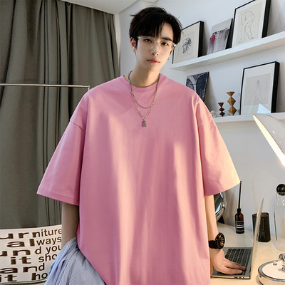 Tricouri albe super moi de vară pentru bărbați, tricou cu mânecă scurtă din bumbac, haine de stradă, tricou de bază, ocazional, maiuri S-XXXXXL Plus