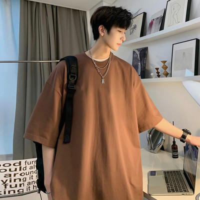 Tricouri albe super moi de vară pentru bărbați, tricou cu mânecă scurtă din bumbac, haine de stradă, tricou de bază, ocazional, maiuri S-XXXXXL Plus