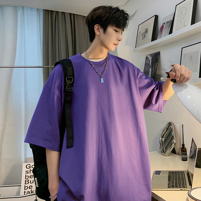 Tricouri albe super moi de vară pentru bărbați, tricou cu mânecă scurtă din bumbac, haine de stradă, tricou de bază, ocazional, maiuri S-XXXXXL Plus