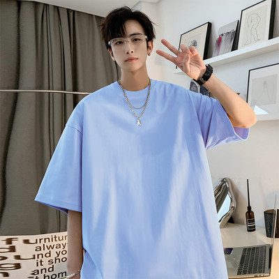 Tricouri albe super moi de vară pentru bărbați, tricou cu mânecă scurtă din bumbac, haine de stradă, tricou de bază, ocazional, maiuri S-XXXXXL Plus