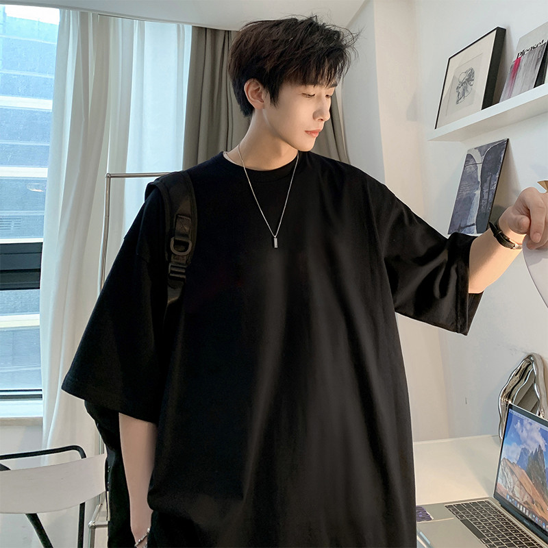 Tricouri albe super moi de vară pentru bărbați, tricou cu mânecă scurtă din bumbac, haine de stradă, tricou de bază, ocazional, maiuri S-XXXXXL Plus