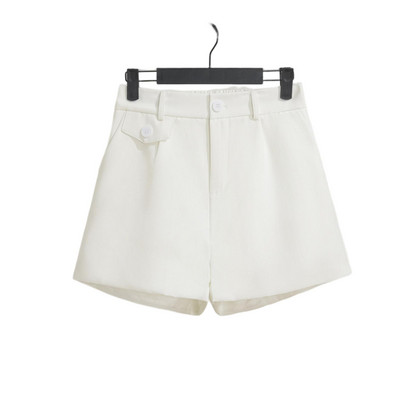 Naiste mood küljetaskud ees noolemängud Bermuda lühikesed püksid Vintage kõrge vöökohaga tõmblukk Kärbes Naiste lühikesed püksid Mujer